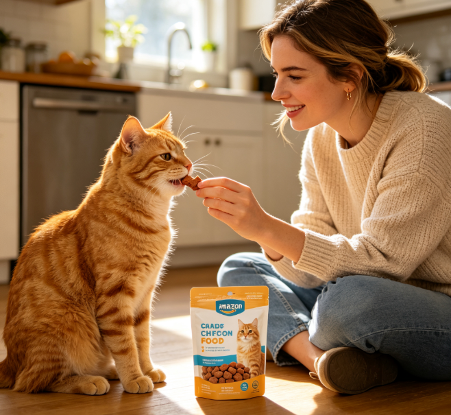 Freeze Dried Premium Cat Treats, High Protein Natural Chicken & Fish Snacks, Healthy Grain-Free Training Snacks for All Breeds of Cats